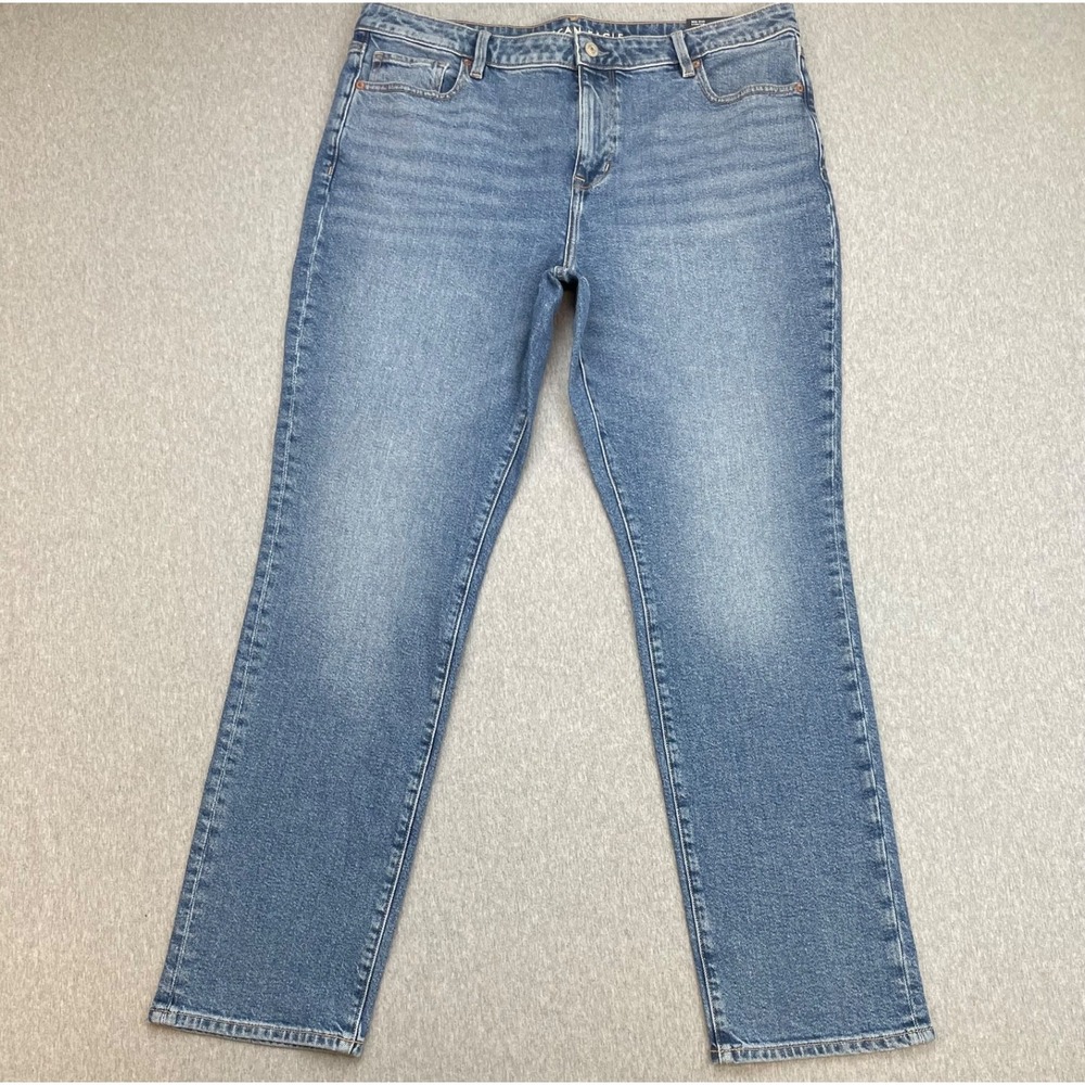 American Eagle Jeans Womens 14 Long (32x31) Blue Cotton Blend Stretch Skinny NWT